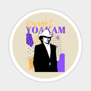 Dwight yoakam retro style Magnet